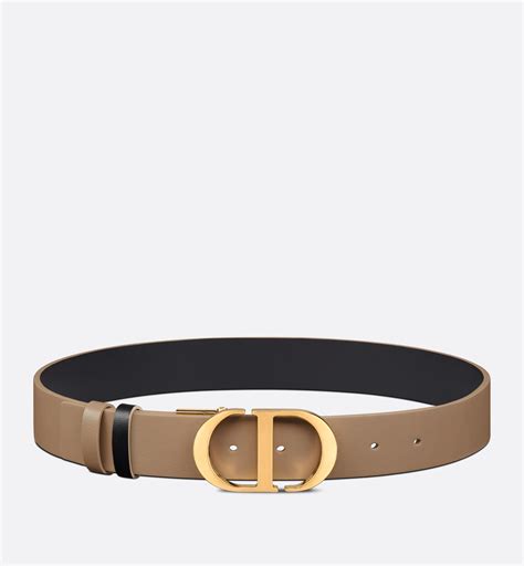 30 Montaigne Belt Black Smooth Calfskin, 35 MM .